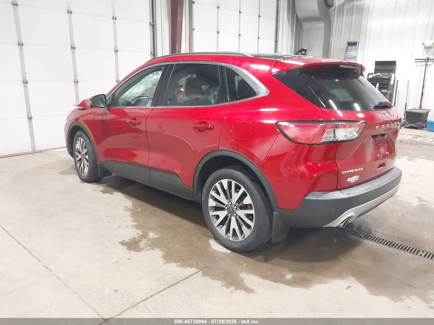 Vin: 1fmcu9dz7lua40678, lot: 46237698, ford escape titanium hybrid 20203