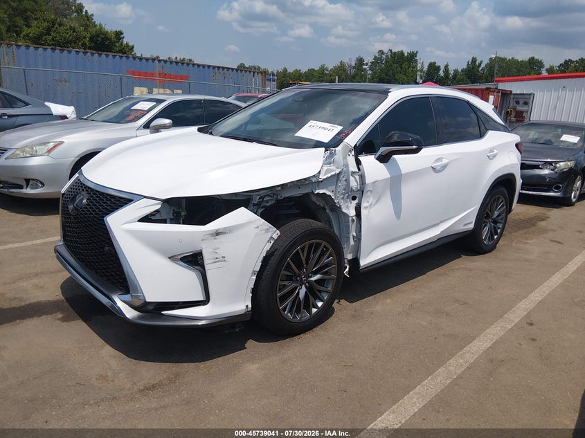 Vin: 2t2bgmca9kc042445, lot: 46237745, lexus rx rx 450h f sport 20192