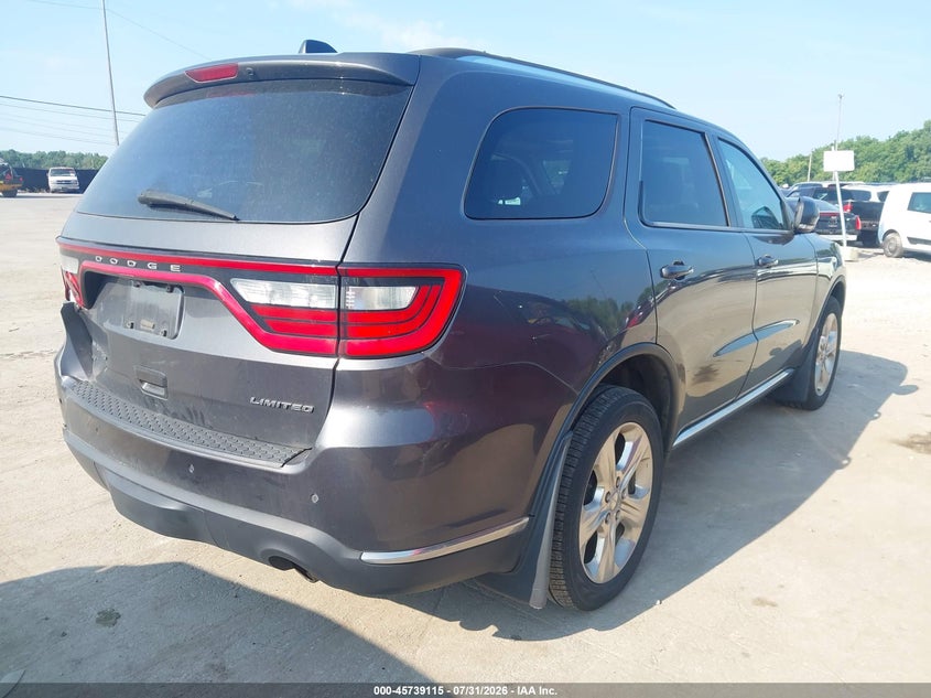 Vin: 1c4rdjdg8fc194812, lot: 46237820, dodge durango limited 20154