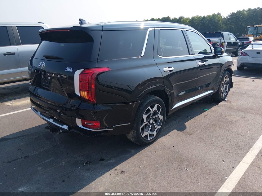Vin: km8r74he6mu302784, lot: 46237831, hyundai palisade calligraphy 20214