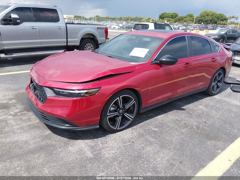 Vin: 1hgcy2f55sa016679, lot: 46237970, honda accord hybrid sport 20252