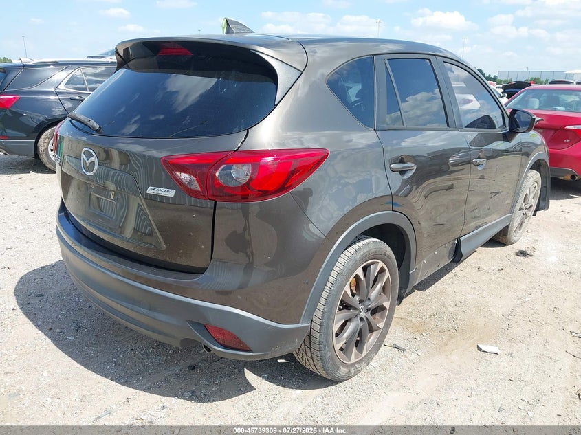 Vin: jm3ke2dy8g0682973, lot: 46238013, mazda cx-5 grand touring 20164
