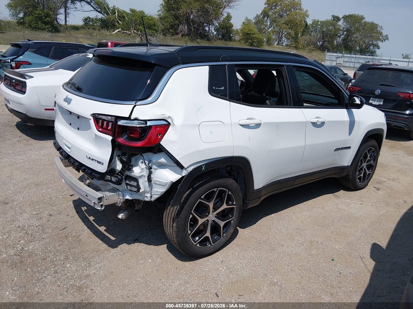 Vin: 3c4njdcnxrt116243, lot: 46238101, jeep compass limited 4x4 20244