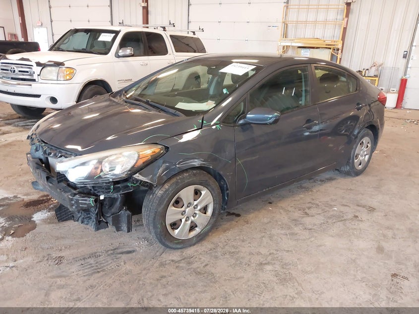Vin: knafk4a61g5611308, lot: 46238119, kia forte lx 20162