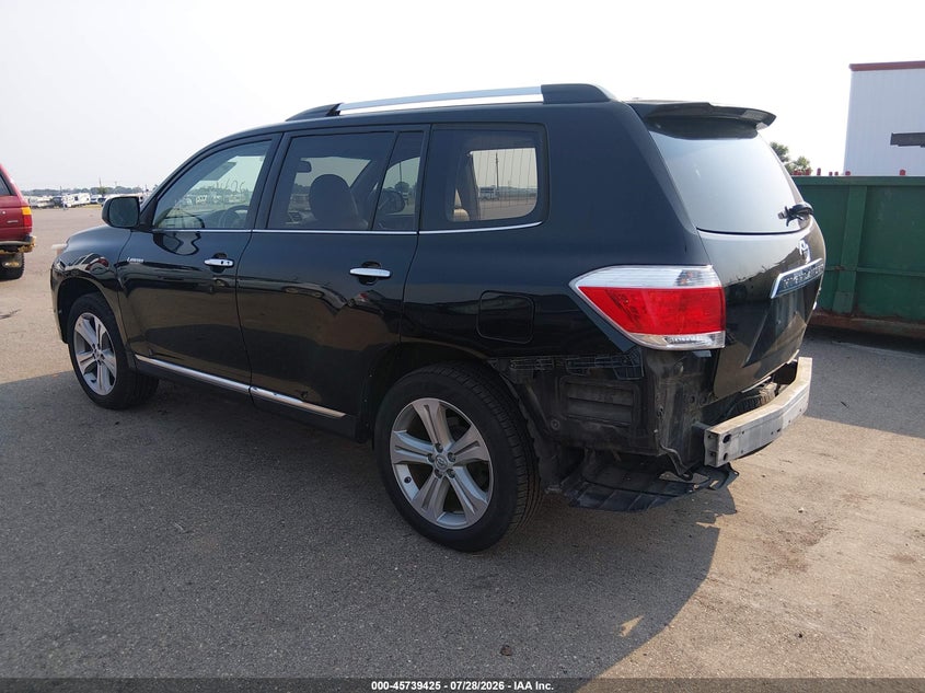 Vin: 5tddk3eh3ds243803, lot: 46238129, toyota highlander limited v6 20133