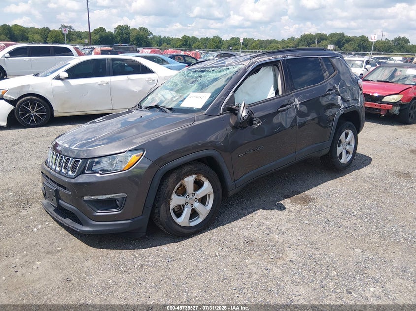 Vin: 3c4njdbb1kt847236, lot: 46238231, jeep compass latitude 4x4 20192