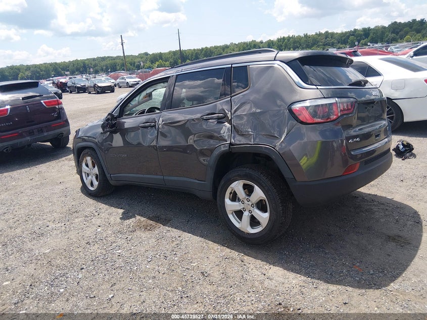 Vin: 3c4njdbb1kt847236, lot: 46238231, jeep compass latitude 4x4 20193