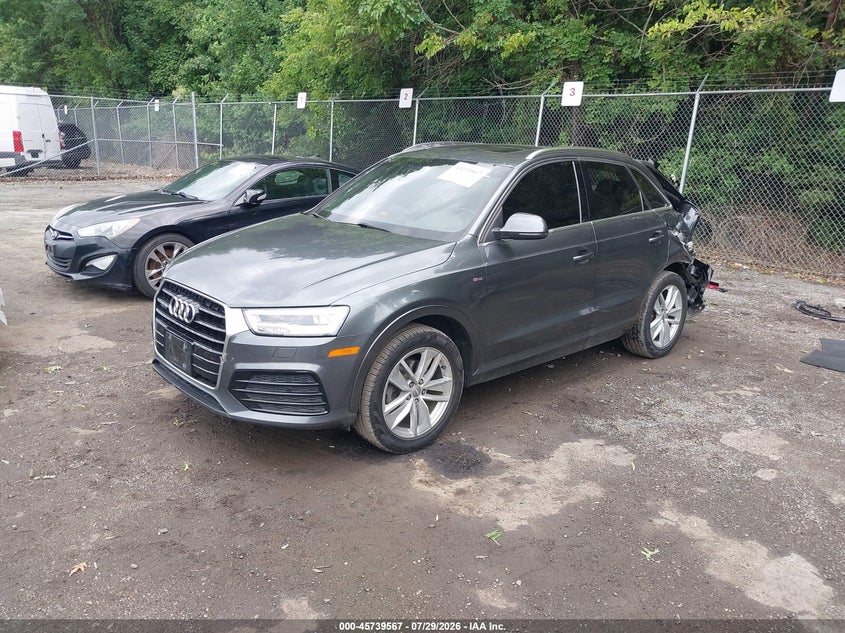 Vin: wa1jccfs7jr002339, lot: 46238271, audi q3 2.0t premium/2.0t sport premium 20182