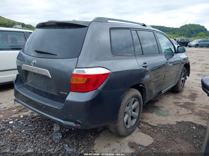 Vin: 5tdbk3eh5as002831, lot: 46238272, toyota highlander base v6 20104