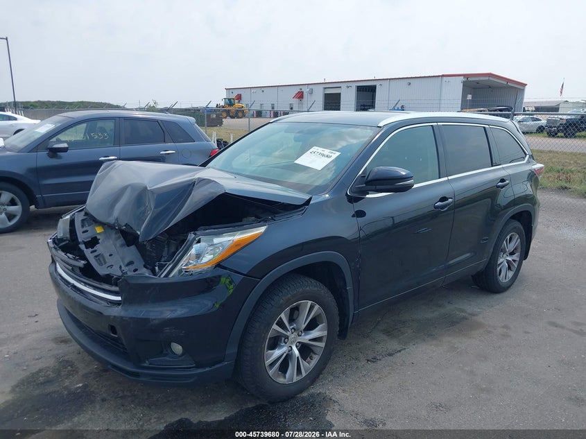 2015 Toyota Highlander, Front End, IAAI, VIN 5TDJKRFH9FS116318 — photo 2