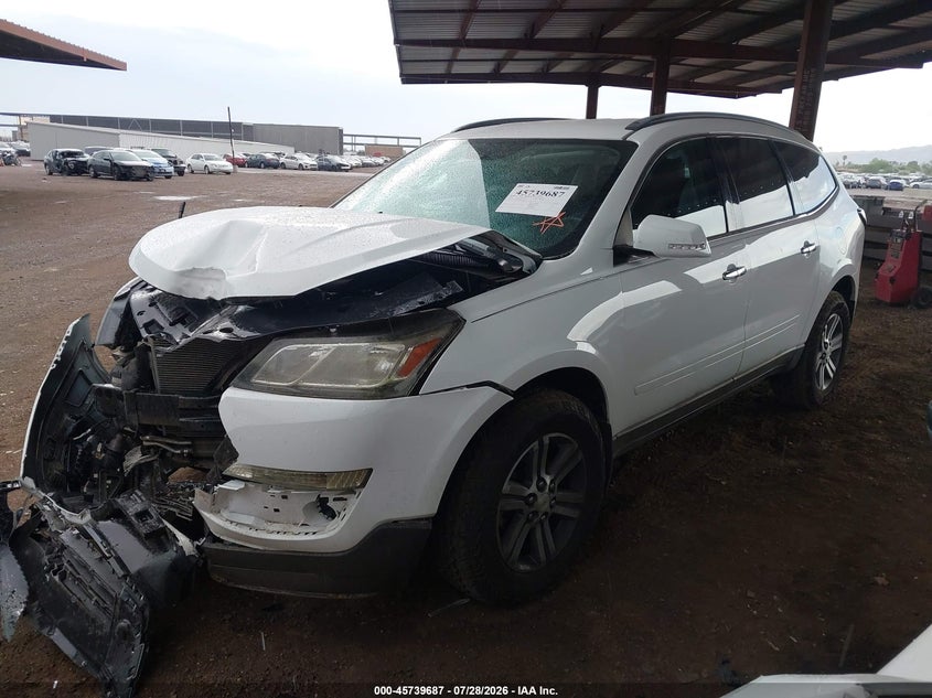 Vin: 1gnkvgkdxgj231499, lot: 46238391, chevrolet traverse lt 20162