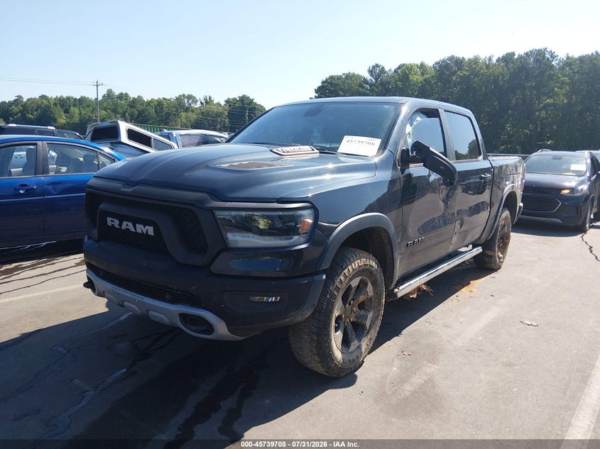Vin: 1c6srflt7kn923872, lot: 46238412, ram 1500 rebel  4x4 5'7 box 20192