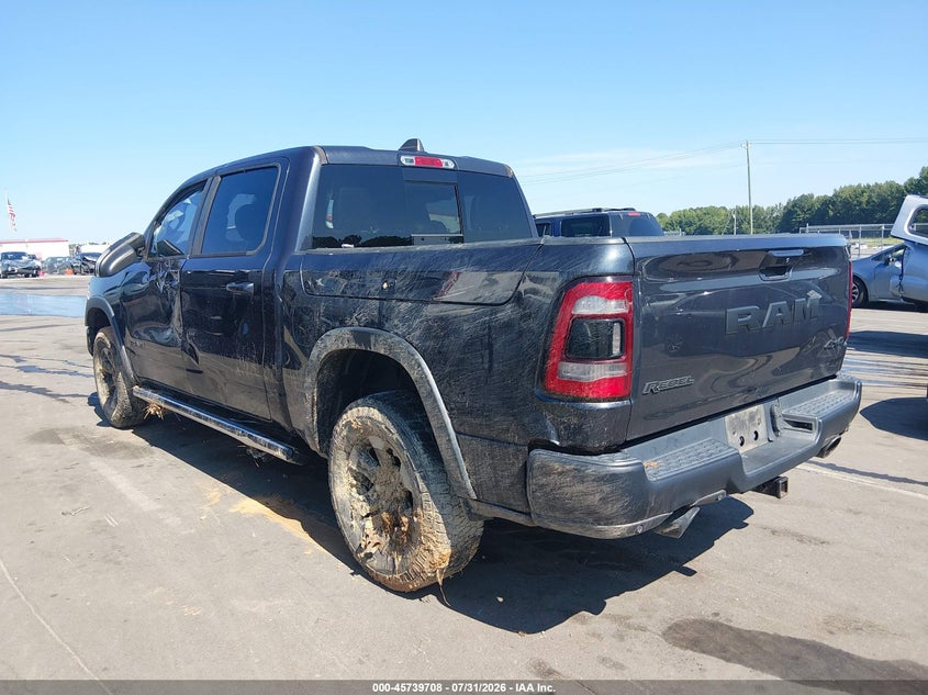 Vin: 1c6srflt7kn923872, lot: 46238412, ram 1500 rebel  4x4 5'7 box 20193