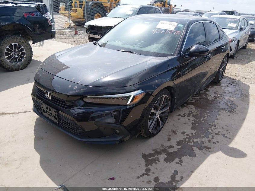 Vin: 2hgfe1f92ph323027, lot: 46238574, honda civic touring 20232