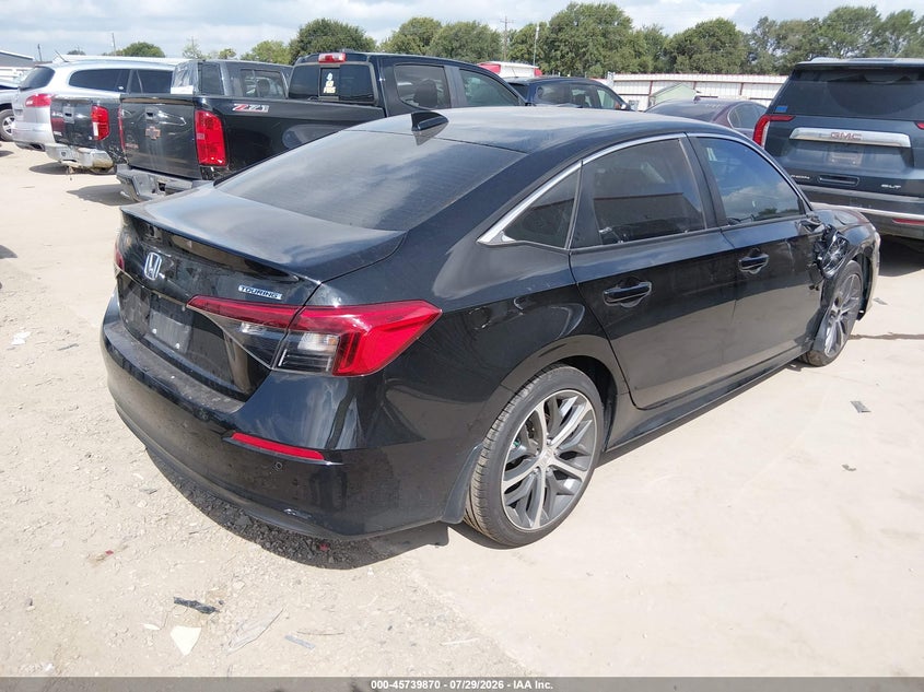 Vin: 2hgfe1f92ph323027, lot: 46238574, honda civic touring 20234