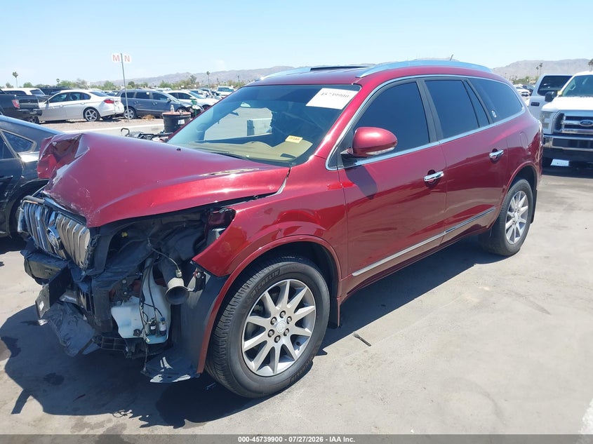 Vin: 5gakrbkd2fj385608, lot: 46238603, buick enclave leather 20152