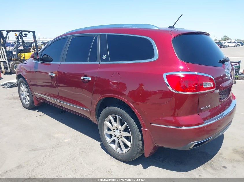 Vin: 5gakrbkd2fj385608, lot: 46238603, buick enclave leather 20153