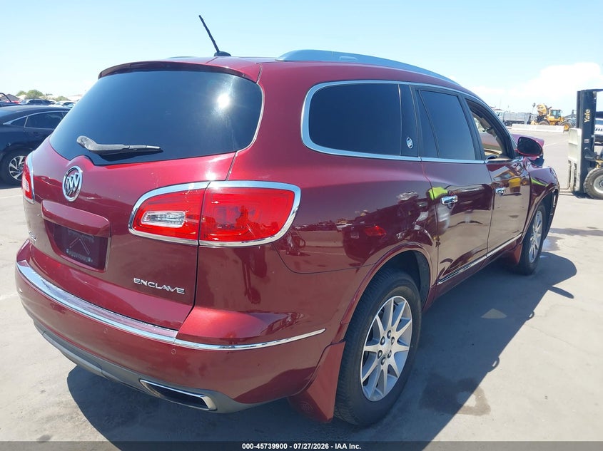 Vin: 5gakrbkd2fj385608, lot: 46238603, buick enclave leather 20154