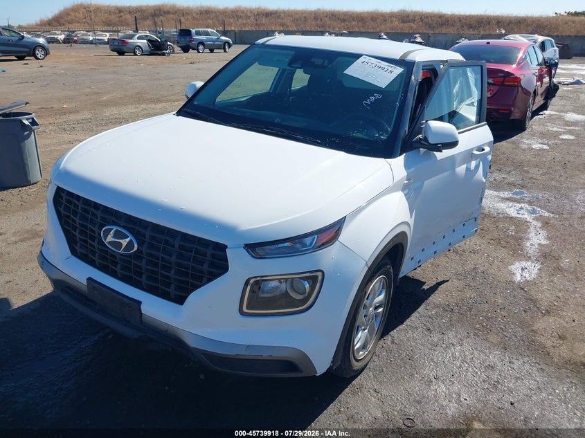 Vin: kmhrb8a3xmu103672, lot: 46238622, hyundai venue se 20212