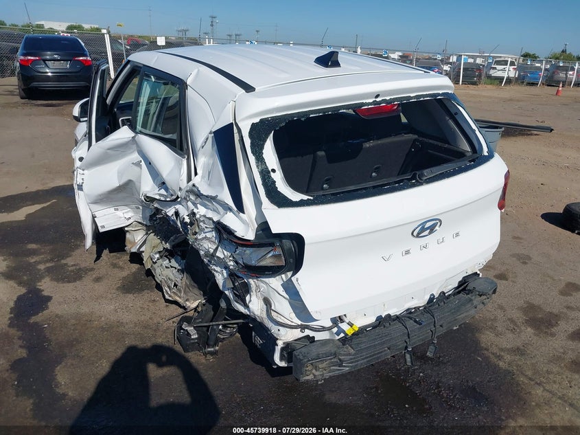 Vin: kmhrb8a3xmu103672, lot: 46238622, hyundai venue se 20213