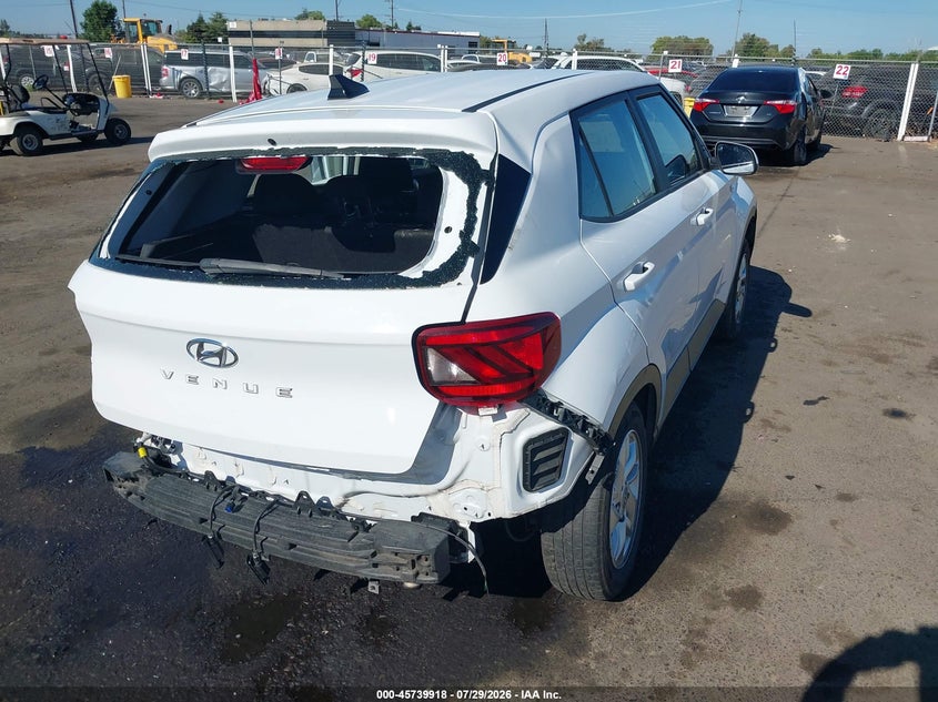 Vin: kmhrb8a3xmu103672, lot: 46238622, hyundai venue se 20214