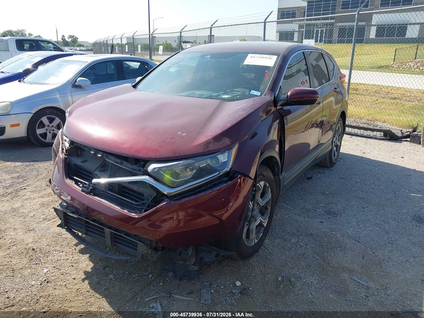 2019 Honda Cr-V Ex-L, Front End, IAAI, VIN 7FARW1H81KE002421 — photo 2