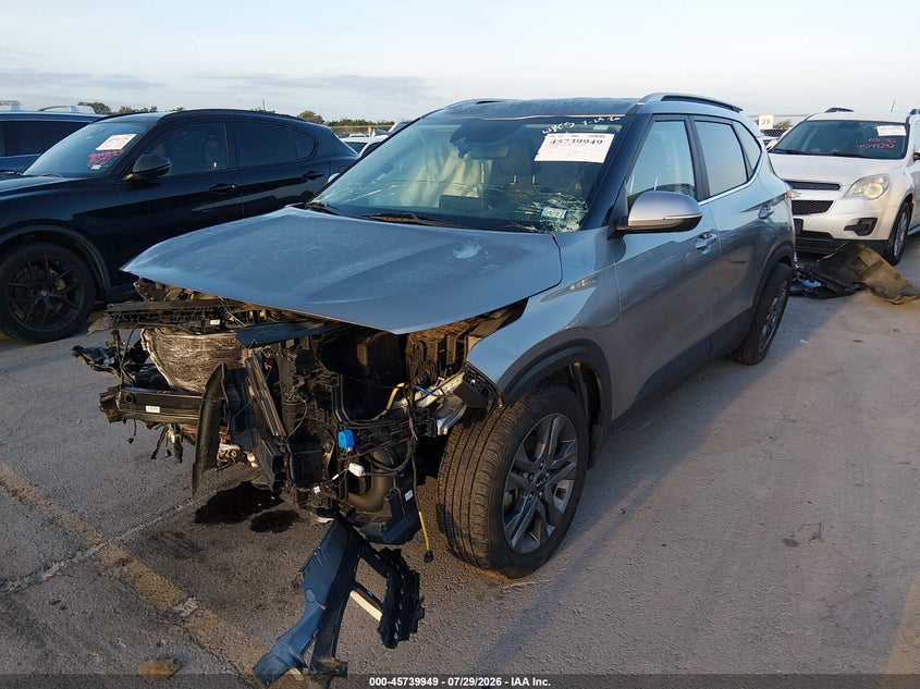 Vin: kndeu2aa9p7423237, lot: 46238653, kia seltos s 20232