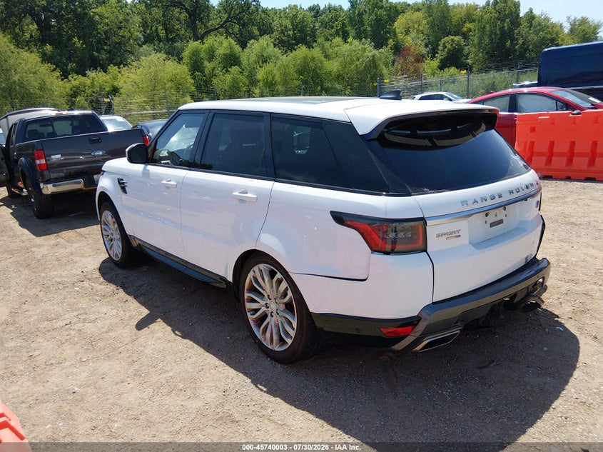 Vin: salwr2rv8ka827647, lot: 46238707, land rover range rover sport hse 20193