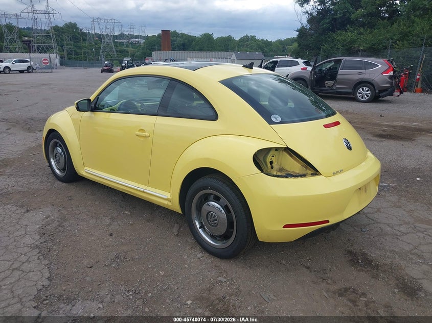 Vin: 3vwjp7at5dm647740, lot: 46238778, volkswagen beetle 2.5l 20133