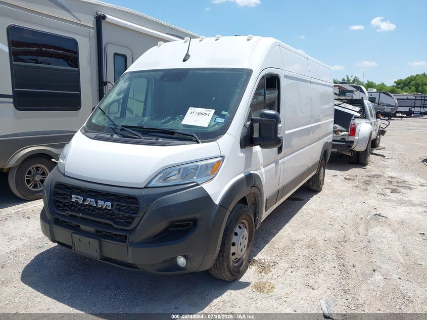 Vin: 3c6lrvdg6se512760, lot: 46238788, ram promaster 2500 tradesman high roof 159 wb w/pass seat 20252
