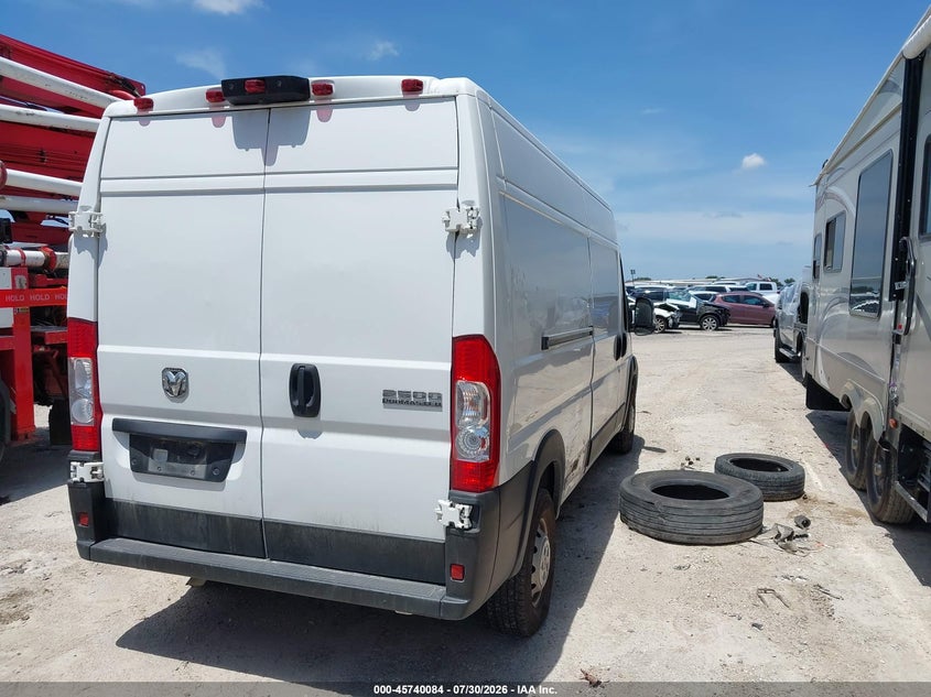 Vin: 3c6lrvdg6se512760, lot: 46238788, ram promaster 2500 tradesman high roof 159 wb w/pass seat 20254
