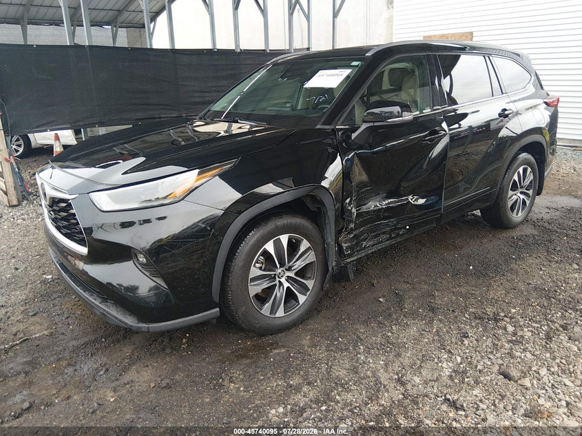 Vin: 5tdgzrbhxns191992, lot: 46238799, toyota highlander xle 20222