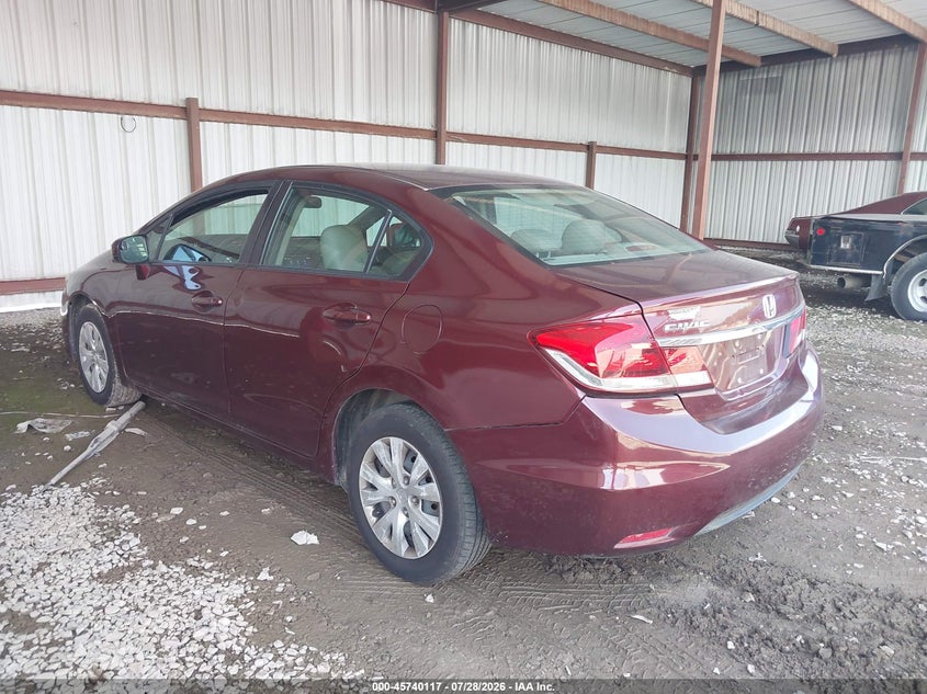 Vin: 19xfb2f9xee275900, lot: 46238821, honda civic ex-l 20143