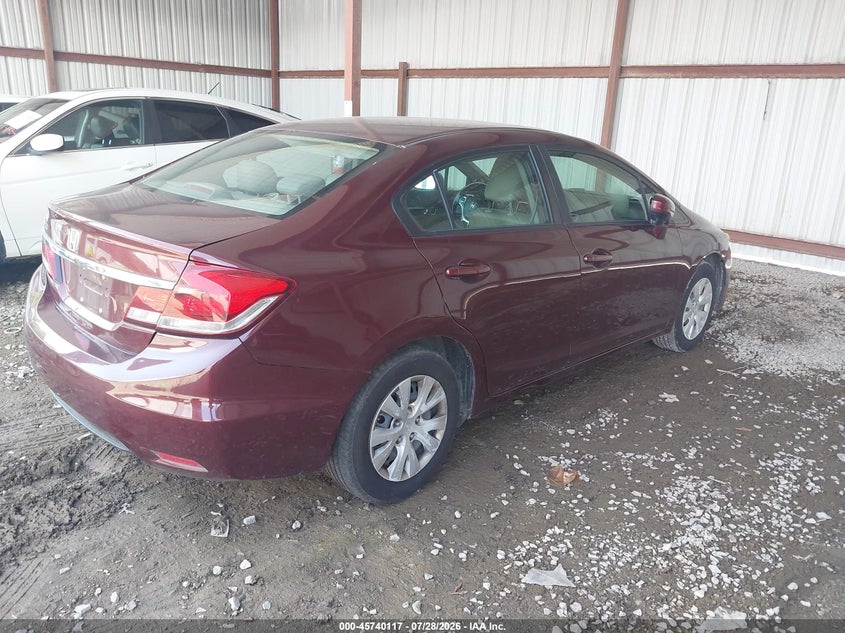 Vin: 19xfb2f9xee275900, lot: 46238821, honda civic ex-l 20144