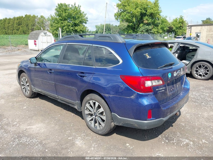 Vin: 4s4bsalcxf3225527, lot: 46238955, subaru outback 2.5i limited 20153