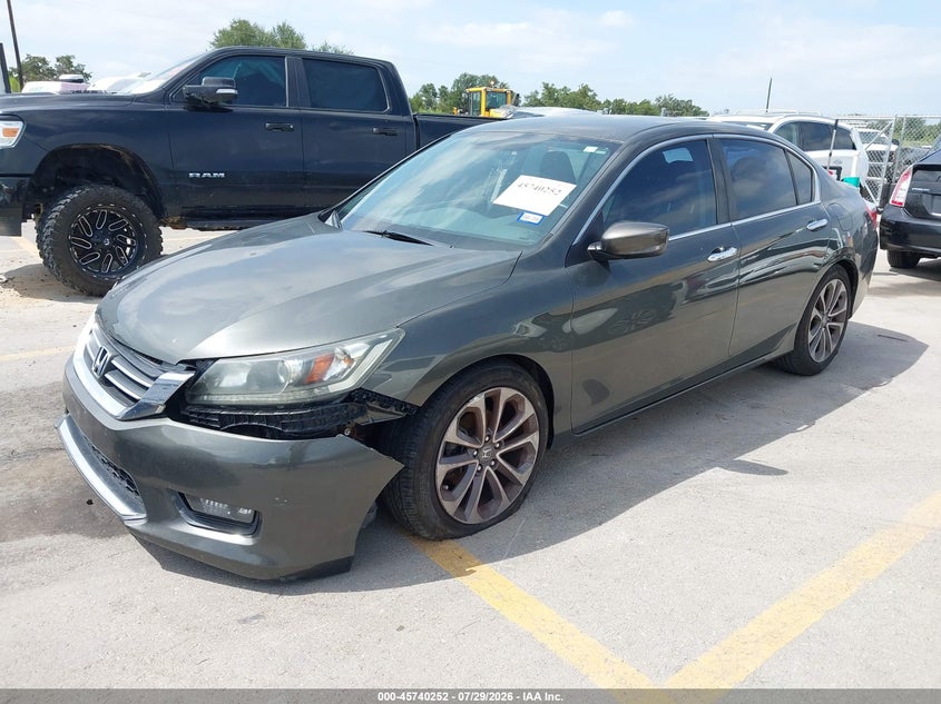 Vin: 1hgcr2f52ea143990, lot: 46238956, honda accord sport 20142