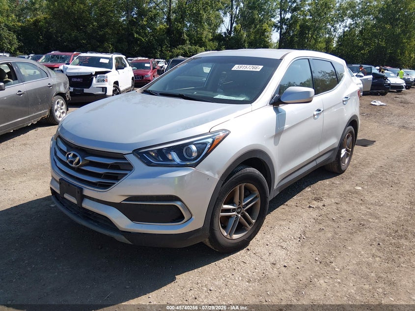 Vin: 5xyzt3lbxjg562674, lot: 46238960, hyundai santa fe sport 2.4l 20182
