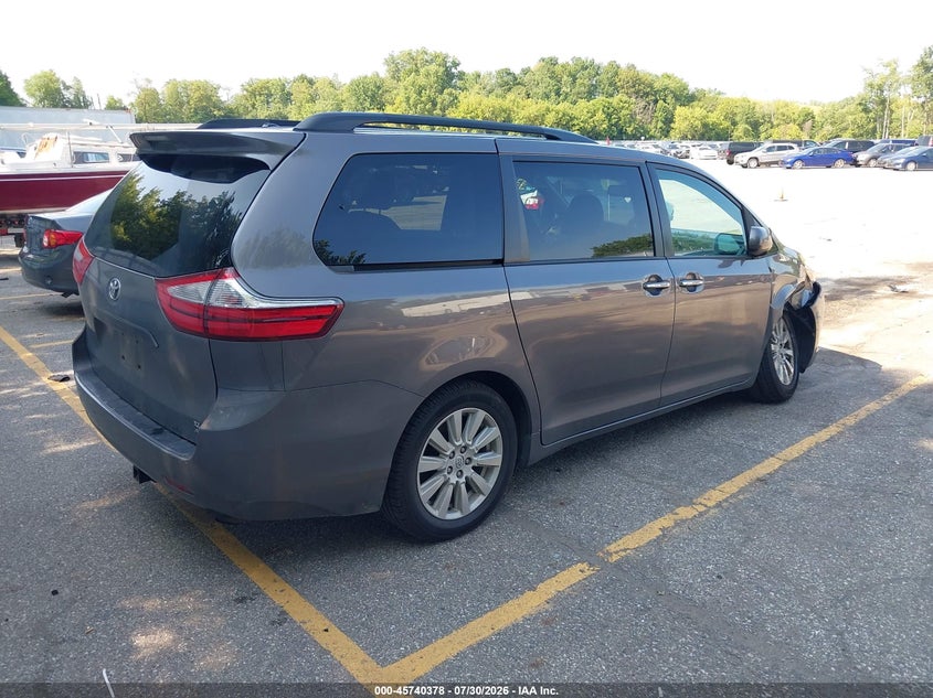 Vin: 5tddz3dc1hs163584, lot: 46239082, toyota sienna xle 7 passenger 20174