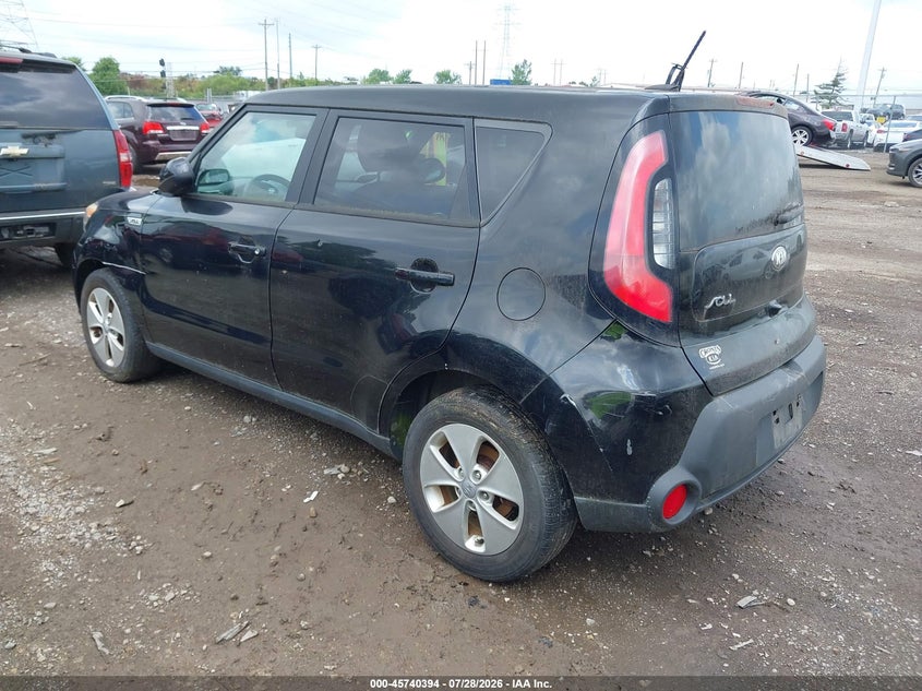 Vin: kndjn2a20f7235872, lot: 46239098, kia soul 20153