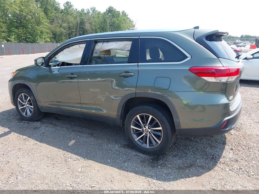 Vin: 5tdkzrfh3ks361884, lot: 46239279, toyota highlander xle 20193