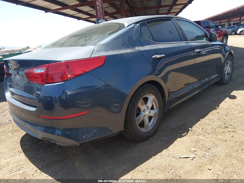 Vin: knagm4a72f5539721, lot: 46239288, kia optima lx 20154
