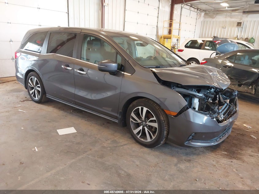 Vin: 5fnrl6h80nb002285, lot: 46239399, honda odyssey touring 2022 img_1