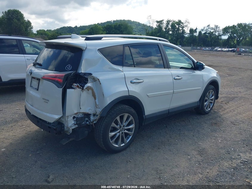 Vin: 2t3dfrev7hw553910, lot: 46239452, toyota rav4 limited 20174