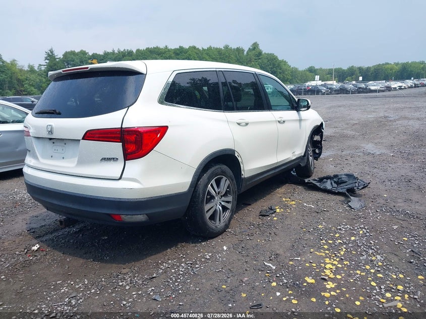 Vin: 5fnyf6h73gb063935, lot: 46239530, honda pilot ex-l 20164