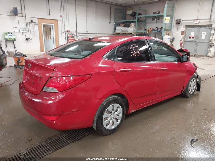 Vin: kmhct4aexfu816796, lot: 46239548, hyundai accent gls 20154