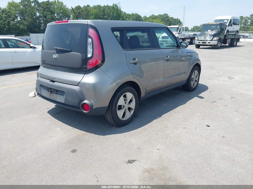 Vin: kndjn2a24f7169763, lot: 46239591, kia soul 20154