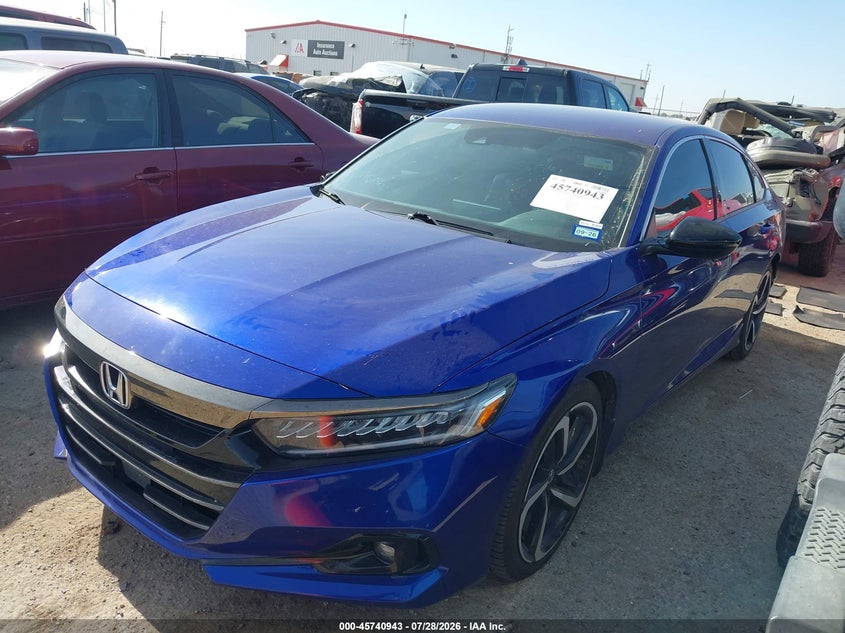 Vin: 1hgcv1f36ma100580, lot: 46239647, honda accord sport 20212