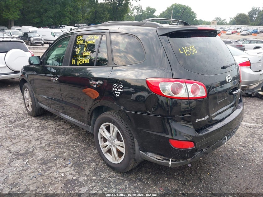 Vin: 5xyzk3ab6cg111900, lot: 46239666, hyundai santa fe limited 20123