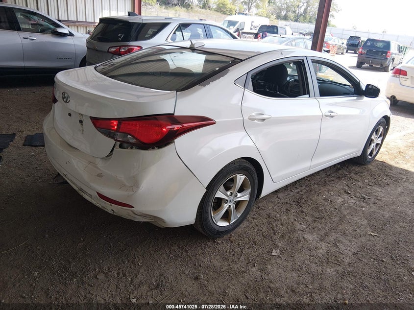Vin: 5npdh4ae2gh762738, lot: 46239729, hyundai elantra value edition 20164