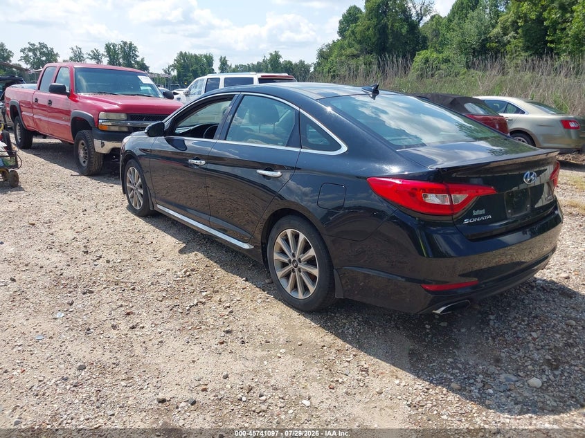 Vin: 5npe34af2gh340092, lot: 46239801, hyundai sonata limited 20163